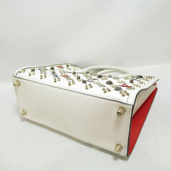 Christian Louboutin Handbag Leather White Bag - Picture 4 of 8